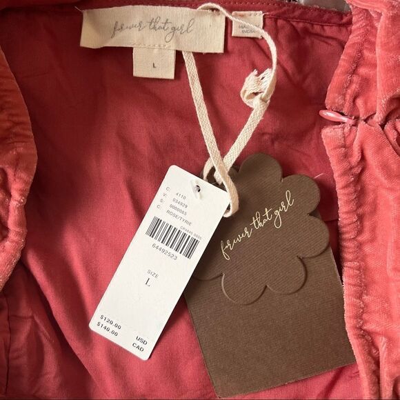 Anthropologie Corset-Seamed Velvet Top Size L - Picture 9 of 11